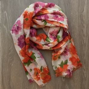 J. Crew large lightweight floral scarf